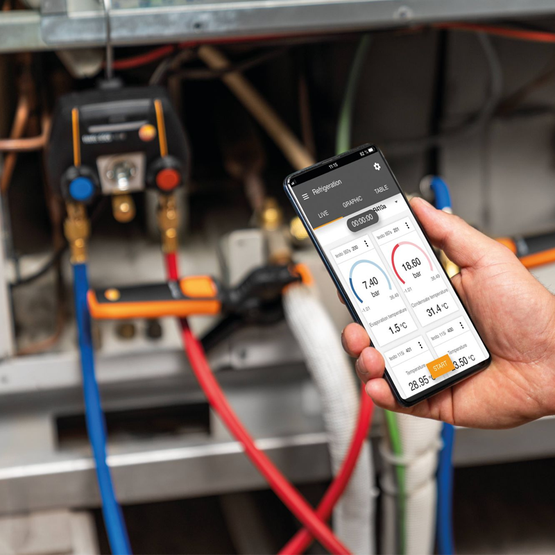 Refrigeration Digital Manifold Gauge with App | Testo 550i