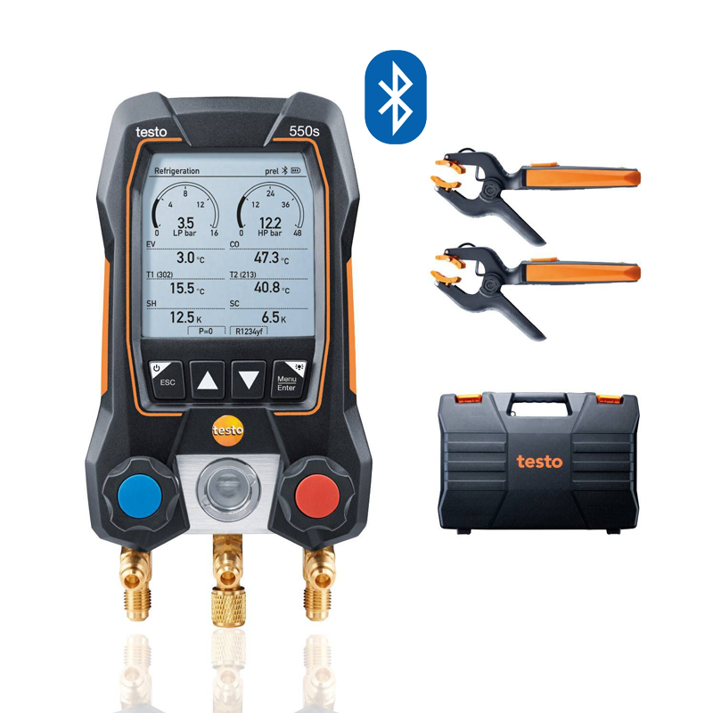 Bluetooth Digital Manifold with Wireless Probes | Testo 550s