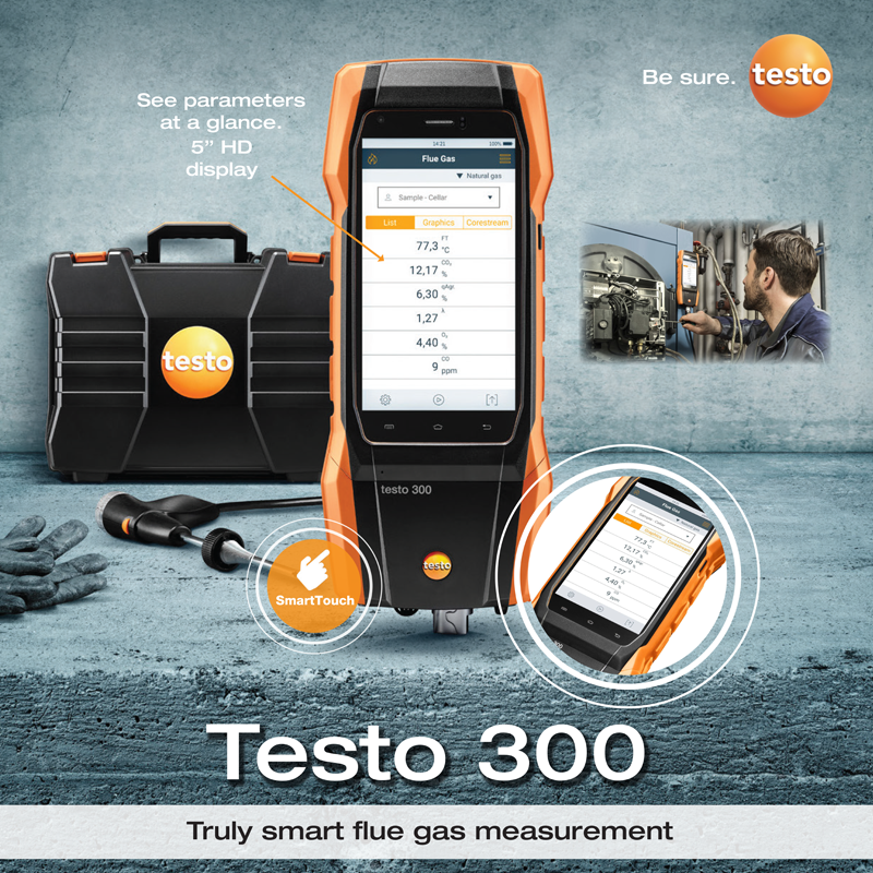 Long Life Flue Gas Analysis Instrument - Testo 300