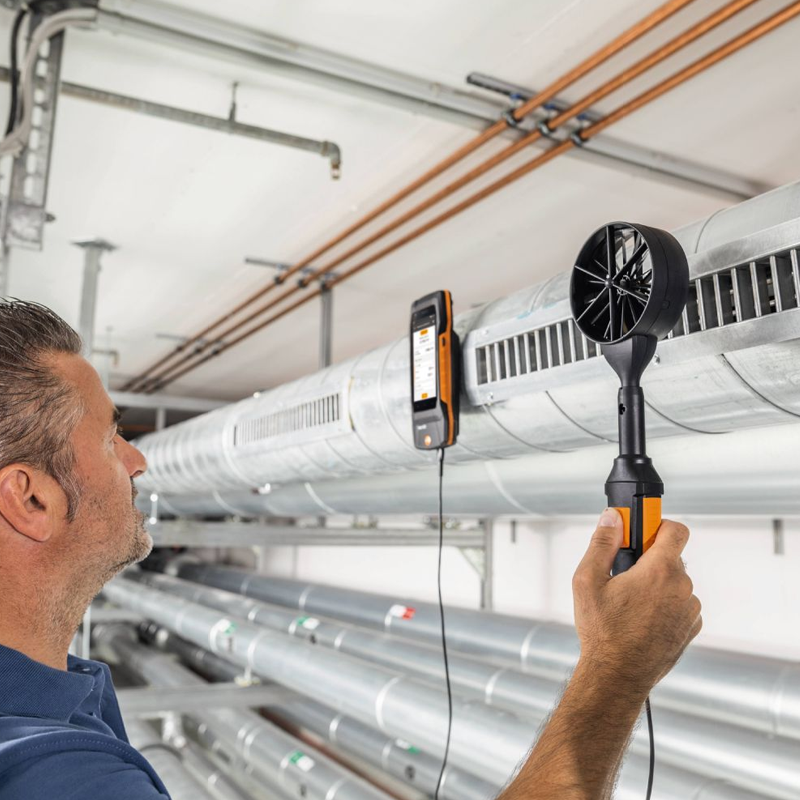 Air flow kit with hot wire probe - Testo 400