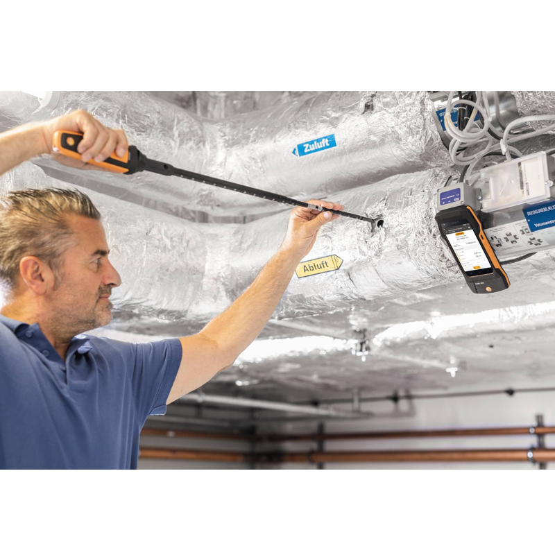 Air flow kit with hot wire probe - Testo 400