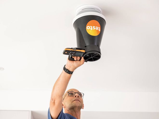 testo 417 kit 1 - Vane anemometer with measurement funnels