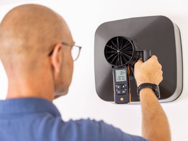 testo 417 kit 1 - Vane anemometer with measurement funnels