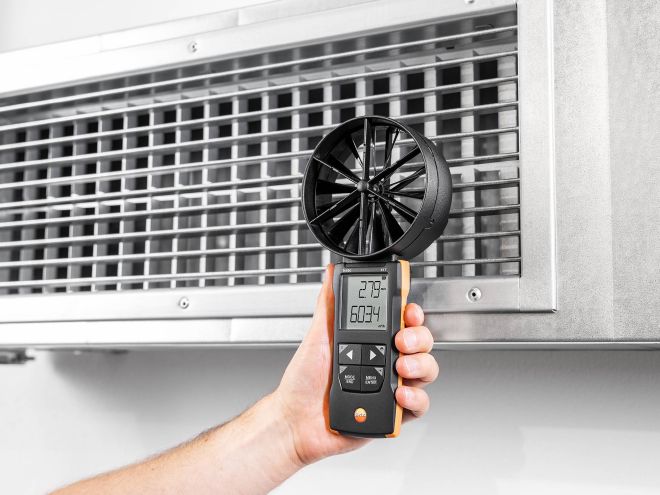 testo 417 kit 1 - Vane anemometer with measurement funnels