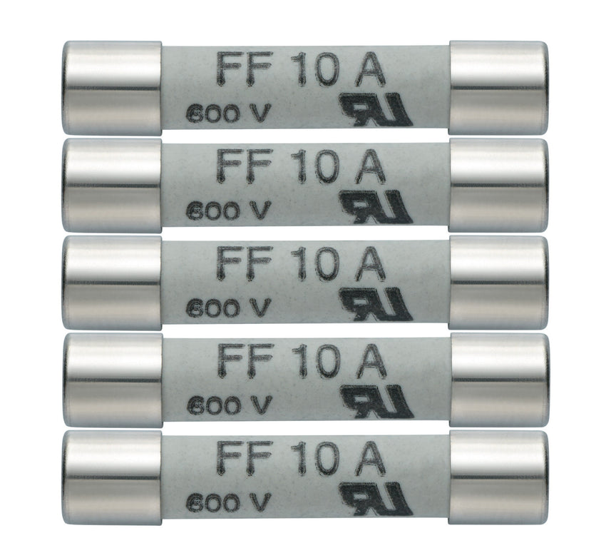 Fuse set 5x 10A/600V, Testo