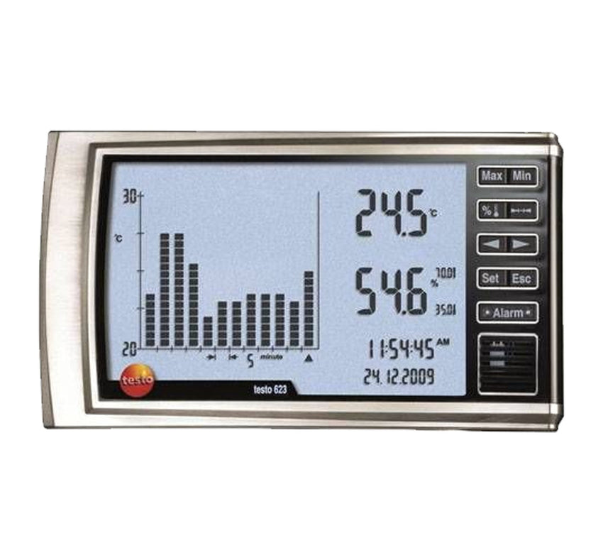 Desk/Wall Mount Thermohygrometer + Manometer - Testo 623