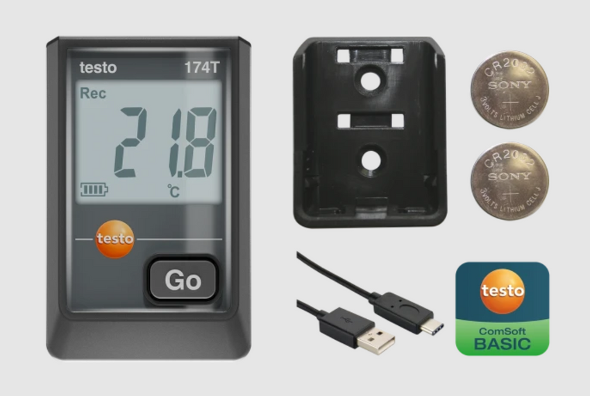 testo 174 T - Mini temperature data logger with USB-C and PC software