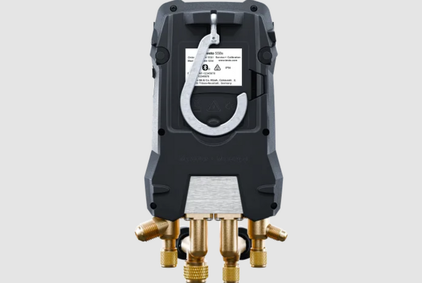 testo 558s Smart Vacuum Kit with filling hoses - Smart digital manifold with wireless temperature and vacuum probes and 4-hose charging set