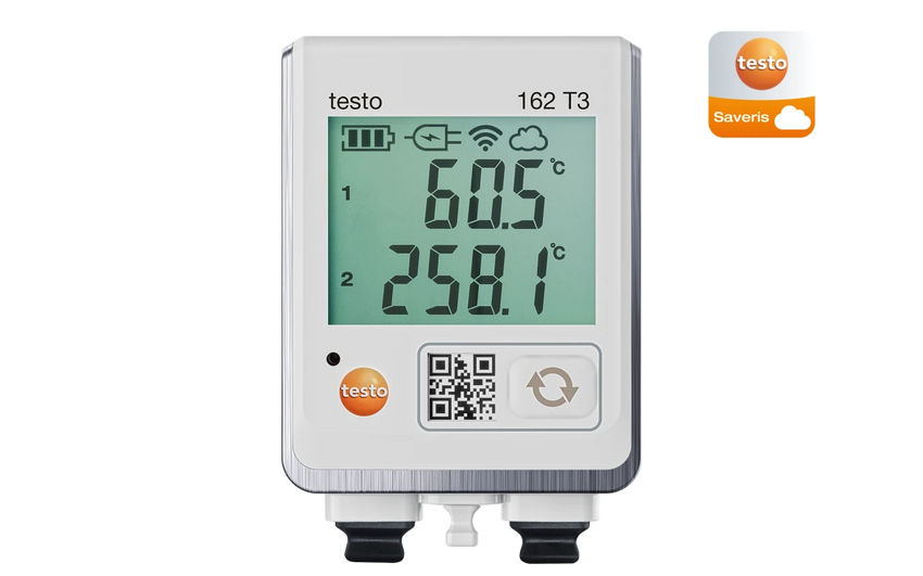 testo 162 T3 - Online data logger with display and 2 connections for TC temperature probes