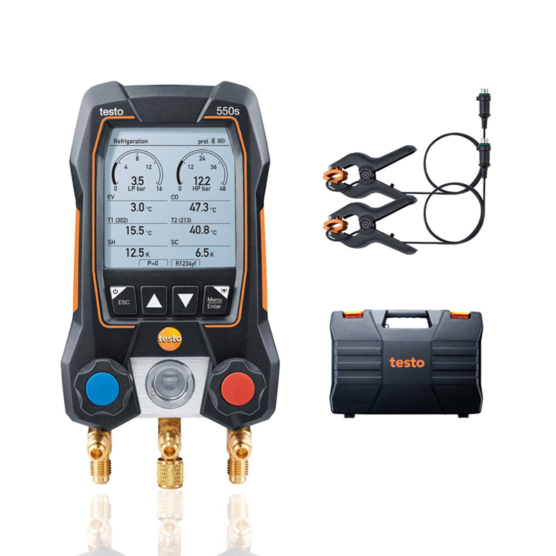 Smart Digital Manifold Kit with Cable Probes | Testo 550s