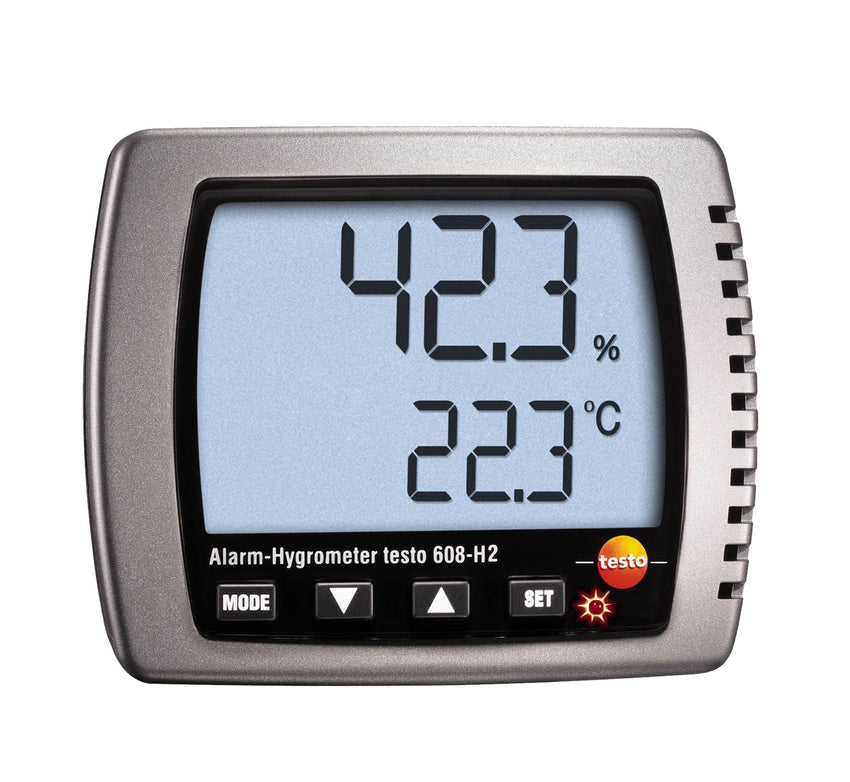 Wall Mount Thermo Hygrometer + Alarm - Testo 608-H2
