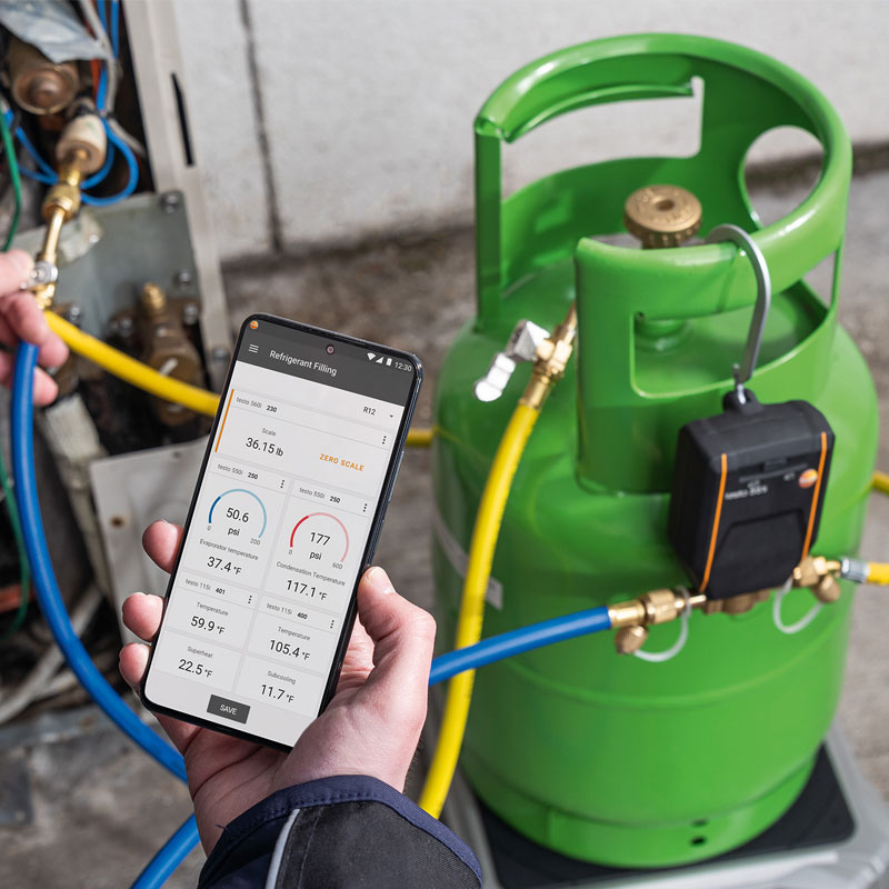 Digital Refrigerant Scale & Intelligent Valve with Bluetooth®-Testo 56 ...