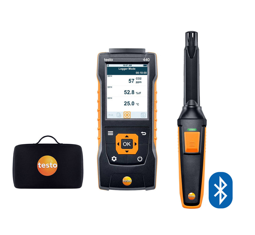 CO2 Measuring Sensor and Probe kit with Bluetooth - Testo 440