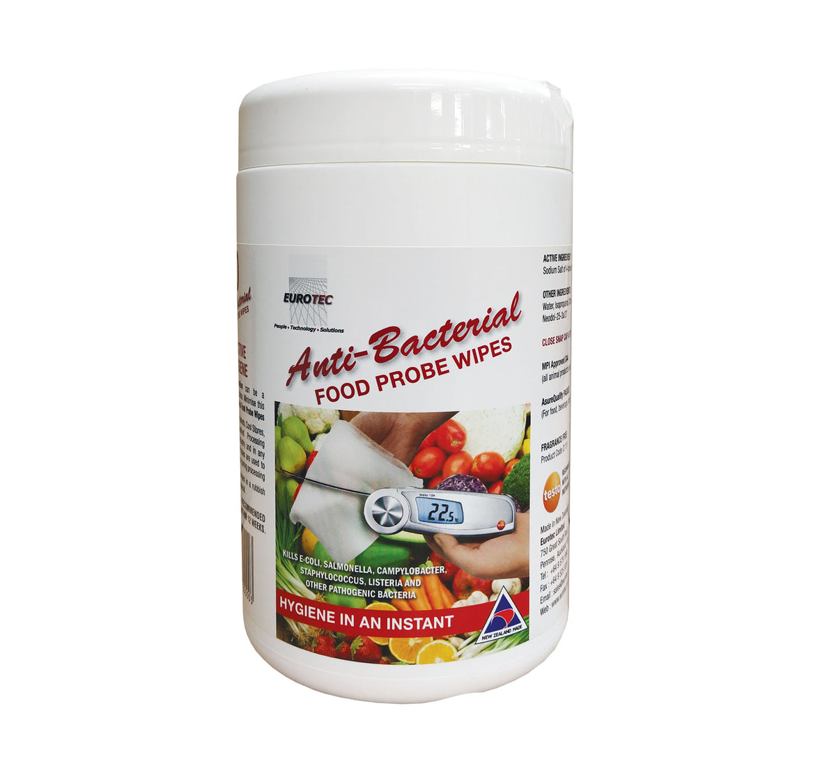 Food Grade Certified Anti-bacterial Wipes Tub - Testo NZ